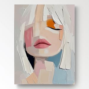 Peinture à l'huile minimaliste personnalisée peinte à la main sur toile, décoration murale pour cadeau de mariage ou de pendaison de crémaillère - Product Image 2