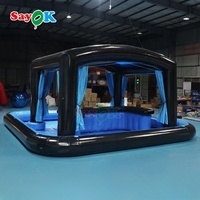 Sayok Personnalisé 8 Mètres Bleu Portable Backyard Parties Pub Gonflable PVC Pool Bar pour Adultes