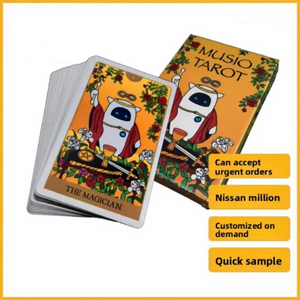 Cartes de tarot personnalisées imprimées en offset avec dorure à chaud, jeu d'<span class=keywords><strong>oracle</strong></span>, cartes de divination sorcellerie et guide sur papier offset - Product Image 1