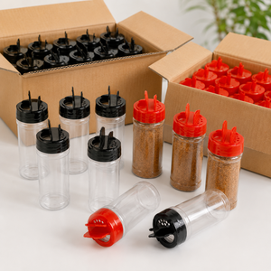 Botella dispensadora de especias al por mayor con tapa abatible, tarro de condimentos, contenedor de polvo para pimienta, sal, barbacoa, condimentos, uso en cocina y <span class=keywords><strong>restaurante</strong></span> - Product Image 4