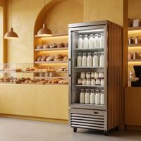 Réfrigérateur commercial vertical à trois portes pour hôtels et bars, vitrine réfrigérée à boissons, cave à vin