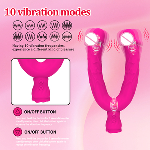 Consolador realista de doble extremo, consoladores vibradores flexibles, juego Anal lésbico de doble cara, estimulador del punto G, Juguetes sexuales, masturbadores - Product Image 2