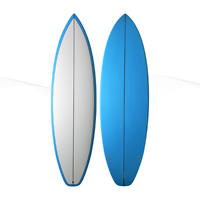 Vente en gros d'usine OEM de planches de surf |   Planche de surf courte 6'6" 46L en fibre de verre époxy, personnalisée, standard EPS, pour les vagues