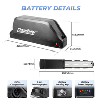 Batterie lithium 52V 24Ah pour tube diagonal, cellules 21700, protection BMS, entrepôt UE, livraison gratuite, vélo électrique, garantie 1 an