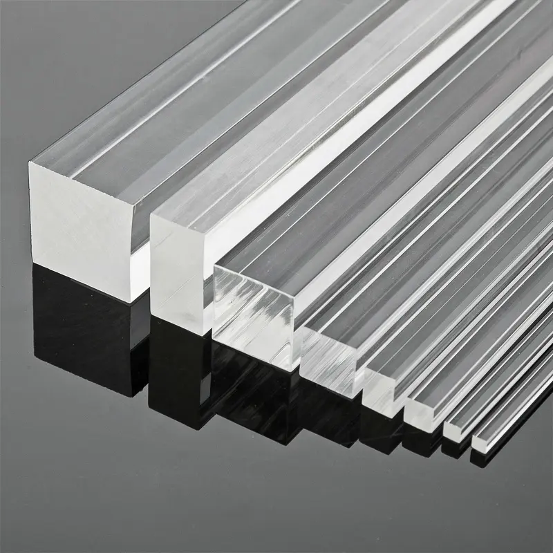 Acrylique transparent perspex carré solide bar custom order 
