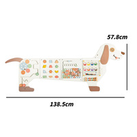 Juguete Educativo de Madera para Niños, Tablero de Actividades con Diseño de Cachorro, Laberinto de Movimiento Multifuncional, Juego de Aprendizaje Temprano con Dibujos Animados