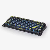 Clavier mécanique GravaStar Mercury K1 Lite sans fil et filaire, tri-mode, avec joint, personnalisé, transparent, noir, blanc neige