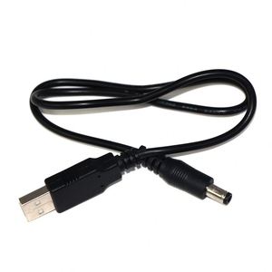 Câble <span class=keywords><strong>USB</strong></span> 20AWG noir/blanc vers prise d'alimentation 5V DC, connecteur de câble à barillet 5,5 mm * 2,1 mm - Product Image 3
