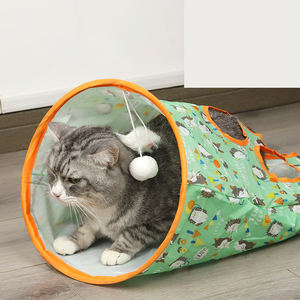 Sport Style Foldable <b>Cat</b> Tunnel <b>Cat</b> <b>Toys</b> Plush Ball <b>Mouse</b> <b>Toy</b> <b>Cat</b> Training Pet Supplies Channel <b>Toy</b> Diamond Pocket Rolling - Product Image 1