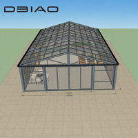 Kit de véranda à toit en pente en aluminium avec panneaux de verre, pour patio et jardin, taille personnalisée, OEM ODM pour villa et cour arrière