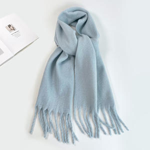 Mujer regalo logotipo personalizado venta al por mayor lujo Reversible Real Pashmina 100% invierno bufandas Cachemira bufanda <span class=keywords><strong>para</strong></span> mujer - Product Image 6