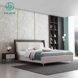 Alta calidad elegante estable de lujo moderno dormitorio muebles <span class=keywords><strong>cama</strong></span> king size pies delgados mesita de noche <span class=keywords><strong>cama</strong></span> <span class=keywords><strong>tapizada</strong></span> - Product Image 1