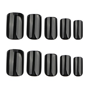 24 Pcs Classic <strong>Black</strong> Solid Color Press on <strong>Nails</strong> Artificial Fingernails Customize <strong>False</strong> <strong>Nails</strong> 3154 - Product Image 5