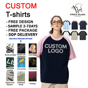 Breathable Classic <b>Plain</b> raglan sleeve T Shirt Durable Fabric Men's Oversize T-shirts Premium Heavyweight <b>Tshirts</b> For Men - Product Image 3