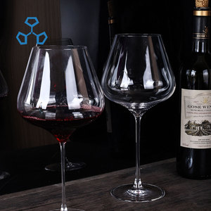 Gobelets à vin rouge à long pied élégants et haut de gamme pour hôtel, bar et restaurant, transparents, modernes, durables, avec logo personnalisé - Product Image 4