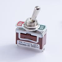 Interrupteur à bascule TOOWEI SPST ON/OFF, 2 bornes, montage sur panneau 12 mm, 10A 15A 250V 12V