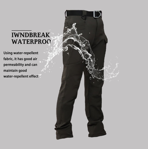 Pantaloni da lavoro tattici invernali da uomo impermeabili da esterno pantaloni da combattimento neri - Product Image 3
