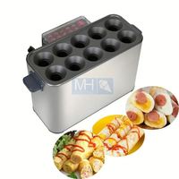 Machine commerciale automatique antiadhésive à 10 trous pour la préparation de saucisses aux œufs, d'omelettes et de hot-dogs