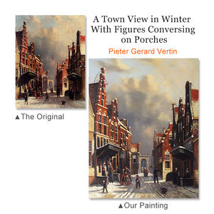 Repliche di Opere d'Arte di Alta Qualità Dipinte a Mano, Famosi <span class=keywords><strong>Dipinti</strong></span> ad Olio Classici di <span class=keywords><strong>Paesaggi</strong></span> Urbani Olandesi - Product Image 2