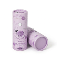 Tube en papier cylindrique personnalisé pour cartouche d'huile 1g, avec fermeture à bouton et sécurité enfant, pour dispensaires et usage artisanal