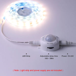 DC 5V 6A Smart PIR Sensor gerak saklar lampu dengan IP20 3-5m penginderaan rentang waktu penundaan untuk LED Strip - Product Image 5