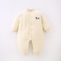 Pyjamas pour bébé en coton Offre Spéciale Barboteuse pour bébé à imprimé chiot Combinaison chaude et épaisse d'hiver pour nouveau-né