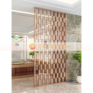 Parete interna decorazione in acciaio inox divisorio divisorio per soggiorno in metallo schermo - Product Image 3