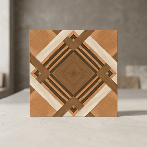 Carreaux de sol en céramique de porcelaine émaillée brillante imprimés numériquement effet bois marbre 40x40cm, résistants aux acides et antidérapants - Product Image 4