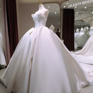 <span class=keywords><strong>Robe</strong></span> <span class=keywords><strong>de</strong></span> mariée élégante et classique, style princesse, avec buste sculpté plissé, fleurs, taille personnalisée, grandes tailles - Product Image 2
