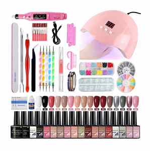 Ensemble professionnel de colle à ongles et de vernis à ongles de 35 pièces, décoration d'ongles en strass, moule, pinceau, <span class=keywords><strong>ponceuse</strong></span>, <span class=keywords><strong>kit</strong></span> d'outils pour ongles <span class=keywords><strong>avec</strong></span> lampe UV - Product Image 1