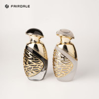 Vente en gros de flacons de parfum vides en verre rechargeables de 50 ml, design personnalisé, luxe, avec boîte, impression sérigraphique, vaporisateur à pompe