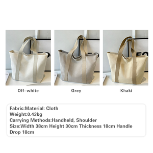 Borsa Tote in Tela di Cotone Personalizzata <span class=keywords><strong>per</strong></span> Donna, <span class=keywords><strong>per</strong></span> Pittura Fai-da-Te e Serigrafia, <span class=keywords><strong>Shopper</strong></span> Ecologica Riutilizzabile <span class=keywords><strong>per</strong></span> lo Shopping Quotidiano - Product Image 3