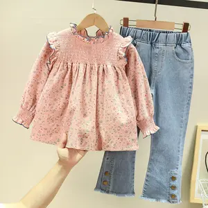 Completi a due pezzi vestito + pantaloni Set di vestiti per bambina carina abbigliamento per ragazza abbigliamento Casual per bambini