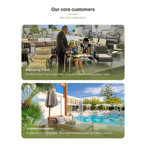 Ensemble de jardin en acier durable AJUNION, résistant aux intempéries, avec dossier en rotin plastique tressé et accoudoirs en bois plastique, pour 4 personnes - Product Image 4