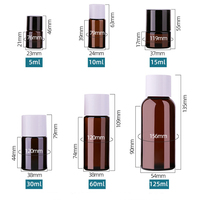 Bouteille de capsules en verre Teal 5ml-125ml Bouteille de fumée de parfum à large bouche protégée par la lumière Bouteille de distributeur de parfum à bouche évasée