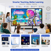 Écran 86 pouces, panneau 65 pouces, LED OEM, salle de classe, Android, écran LCD 75 pouces, affichage numérique, tableau blanc interactif intelligent