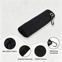 Serviettes de sport pliables personnalisées de haute qualité avec serviette de golf en microfibre gaufrée personnalisée