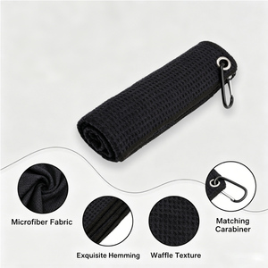 Custom High Quality Sport Foldable <strong>Towels</strong> With Personalizes Microfiber Waffle <strong>Golf</strong> Ball <strong>Towel</strong> - Product Image 3