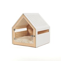 Maisonnette pour chat en bois confortable – Construction en bois massif – Repaire chaleureux et élégant – Artisanat en bois