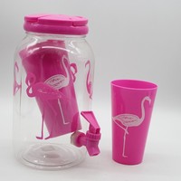 Ensemble de carafes transparentes en PET à pression, 38L, 5 pièces, avec tasses, design moderne, idéal pour le bureau et l'extérieur – Vente directe usine