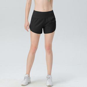 Shorts Deportivos de Cintura Alta para Mujer, con Bolsillo Trasero con Cierre para Teléfono, Secado Rápido, Ajuste Holgado, para Entrenamiento, Gimnasio, Yoga, OEM, ODM - Product Image 3