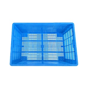 Rectangular Plastic Turnover <b>Basket</b> 610x430x115mm Mesh <b>Stackable</b> For Warehouse Logistics And Express Delivery - Product Image 1