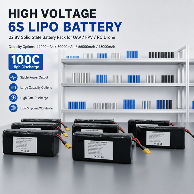 High Quuality Drone Battery 6S2P 22.2V Lithium Ion Pack for 7inch 400-450mm X8 10inch FPV Drones Options 8000/8400/9000/10000mAh