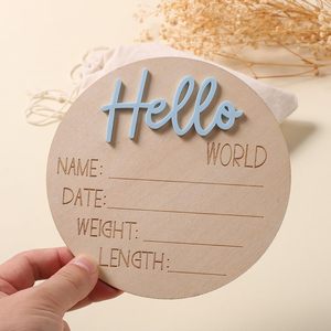Tarjetas <span class=keywords><strong>de</strong></span> <span class=keywords><strong>madera</strong></span> para bebés recién nacidos para fotografí<span class=keywords><strong>a</strong></span> grabado <span class=keywords><strong>a</strong></span> <span class=keywords><strong>mano</strong></span> 'Hello World' signo <span class=keywords><strong>de</strong></span> anuncio <span class=keywords><strong>de</strong></span> nacimiento - Product Image 4