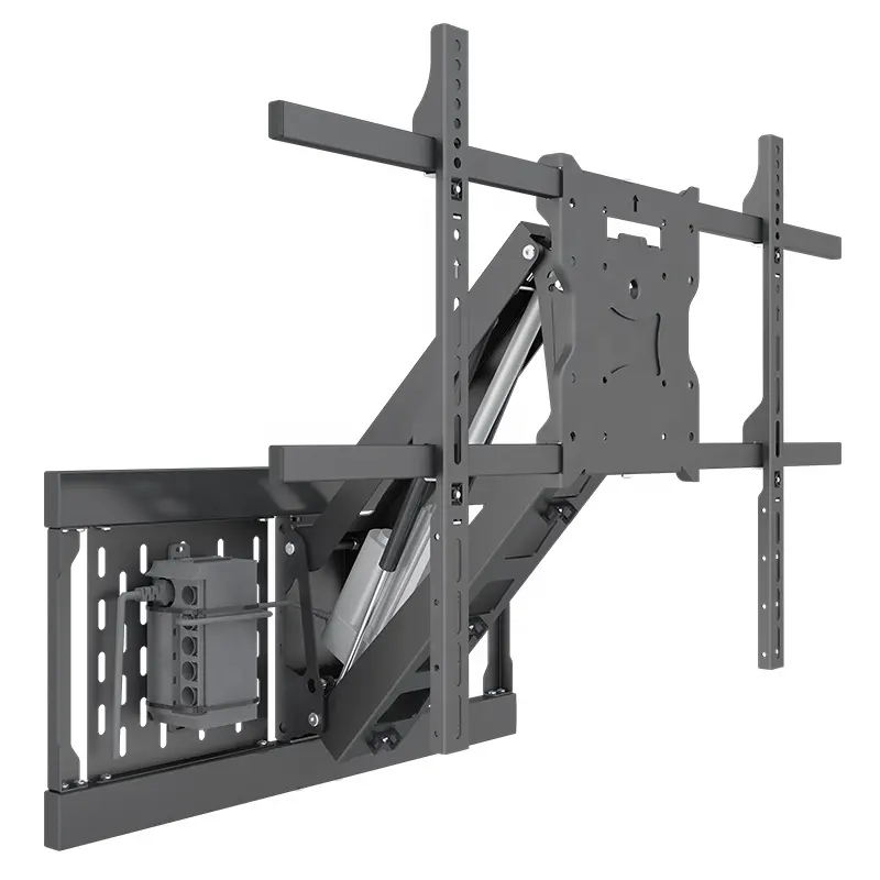 Terbaru Bermotor TV Sliding Wall Bracket TV Mount untuk 42-80Inch TV