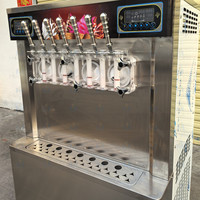 Machine à crème glacée commerciale à prix d'usine en Chine Crème glacée molle à saveur 3/5/7 avec yaourt Chocolat au lait à vendre