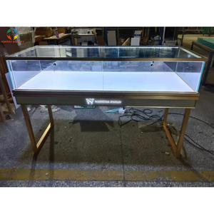 Magasin de luxe Armoire design élégante Armoire en alliage d'aluminium 10mm en verre trempé Armoire vitrine vitrine - Product Image 6