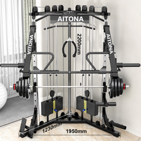 Cage de musculation multifonctionnelle tout-en-un en acier Small Bird Steel Gantry pour la musculation à domicile, équipement d'entraînement avec poulie haute et presse pectorale