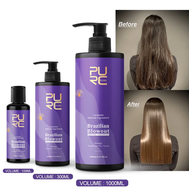 Purc-crème pour traitement des cheveux à la kératine, lisse, brésilienne, alimentation 12%, vente en gros