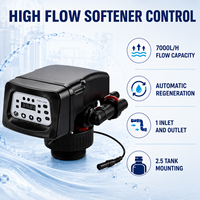 Vanne de contrôle pour adoucisseur d'eau industriel à haut débit 7000 L/h, régénération automatique, compteur numérique, fourniture OEM pour traitement de l'eau